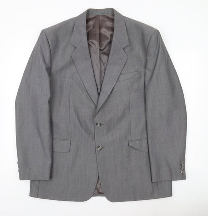 Varteks Men’s Grey Wool Blend Blazer Jacket Size 44 Regular