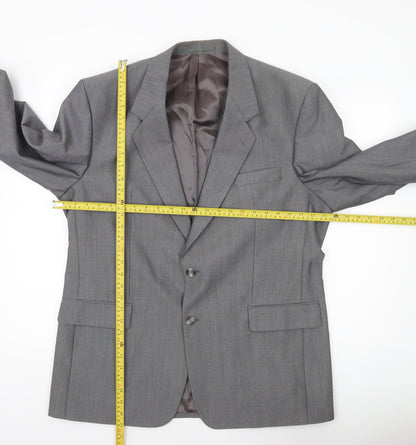 Varteks Men’s Grey Wool Blend Blazer Jacket Size 44 Regular