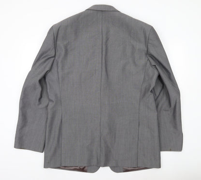 Varteks Men’s Grey Wool Blend Blazer Jacket Size 44 Regular