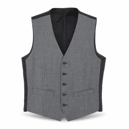 Jeff Banks Men’s Grey 40 Chest Wool Waistcoat Regular Fit