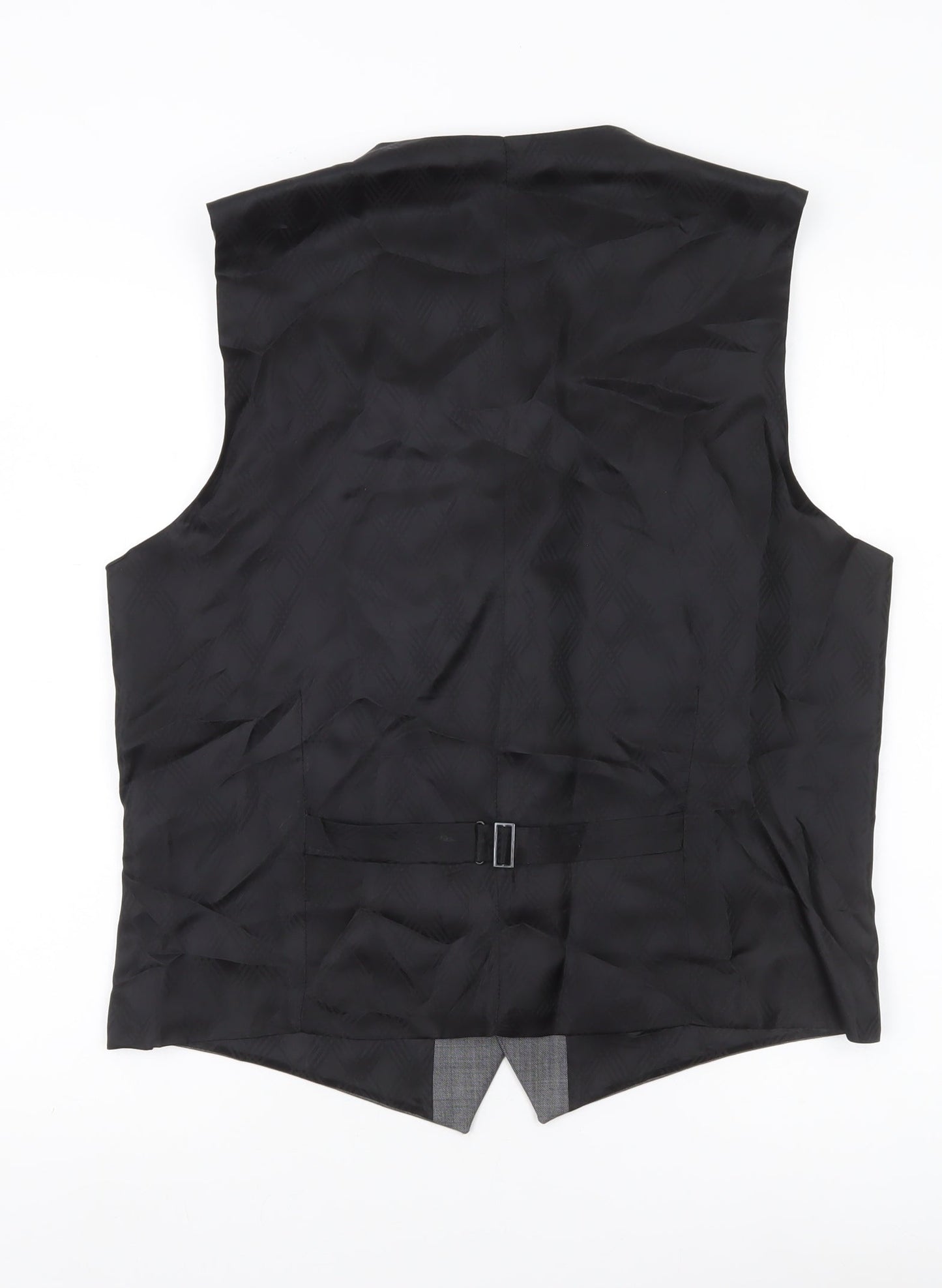 Jeff Banks Men’s Grey 40 Chest Wool Waistcoat Regular Fit