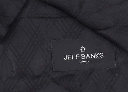 Jeff Banks Men’s Grey 40 Chest Wool Waistcoat Regular Fit