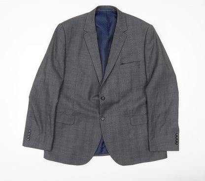 Tailor & Cutter Men’s Grey 46R Notch Lapel Suit Jacket