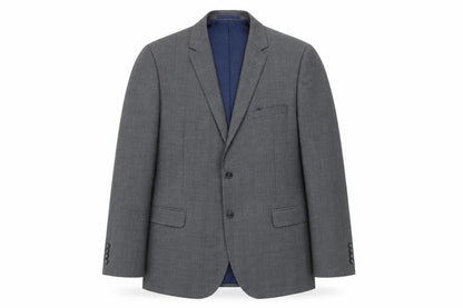 Tailor & Cutter Men’s Grey 46R Notch Lapel Suit Jacket