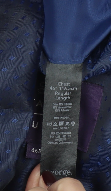 Tailor & Cutter Men’s Grey 46R Notch Lapel Suit Jacket