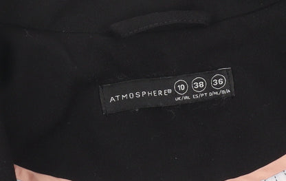 Atmosphere Women Black Size 10 Blazer Jacket Single Breasted Workwear