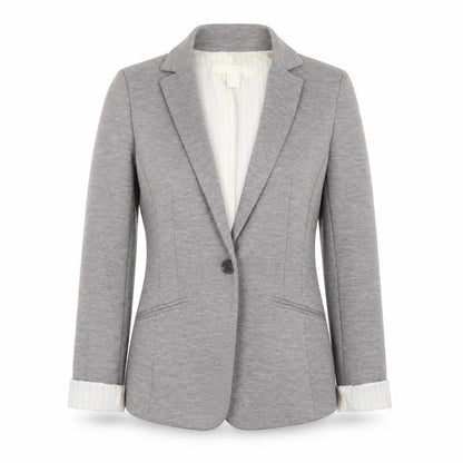 H&M Women’s Grey Blazer Jacket Size 4 Regular Fit Workwear
