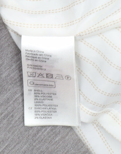 H&M Women’s Grey Blazer Jacket Size 4 Regular Fit Workwear
