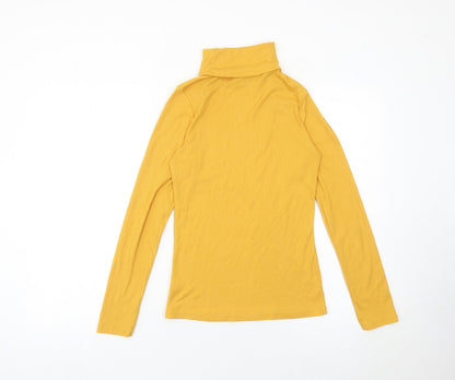 New Look Womens Yellow Roll Neck Slim Fit Jumper UK 12