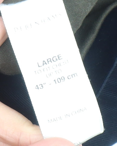 Debenhams Men’s Blue Cotton Jacket L 43in Full Zip Casual