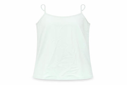 Front view of Denim & Co. women’s green spaghetti strap camisole tank top s