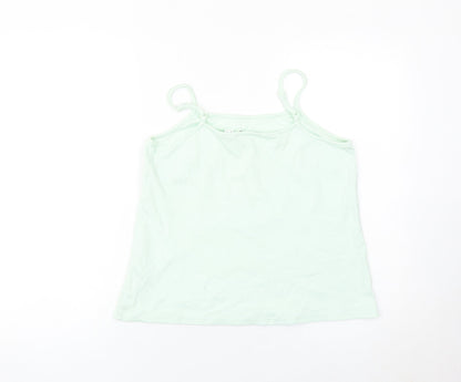 Denim & Co Womens Green Spaghetti Strap Camisole Tank Top S