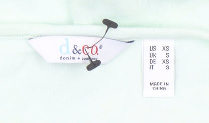 Denim & Co Womens Green Spaghetti Strap Camisole Tank Top S