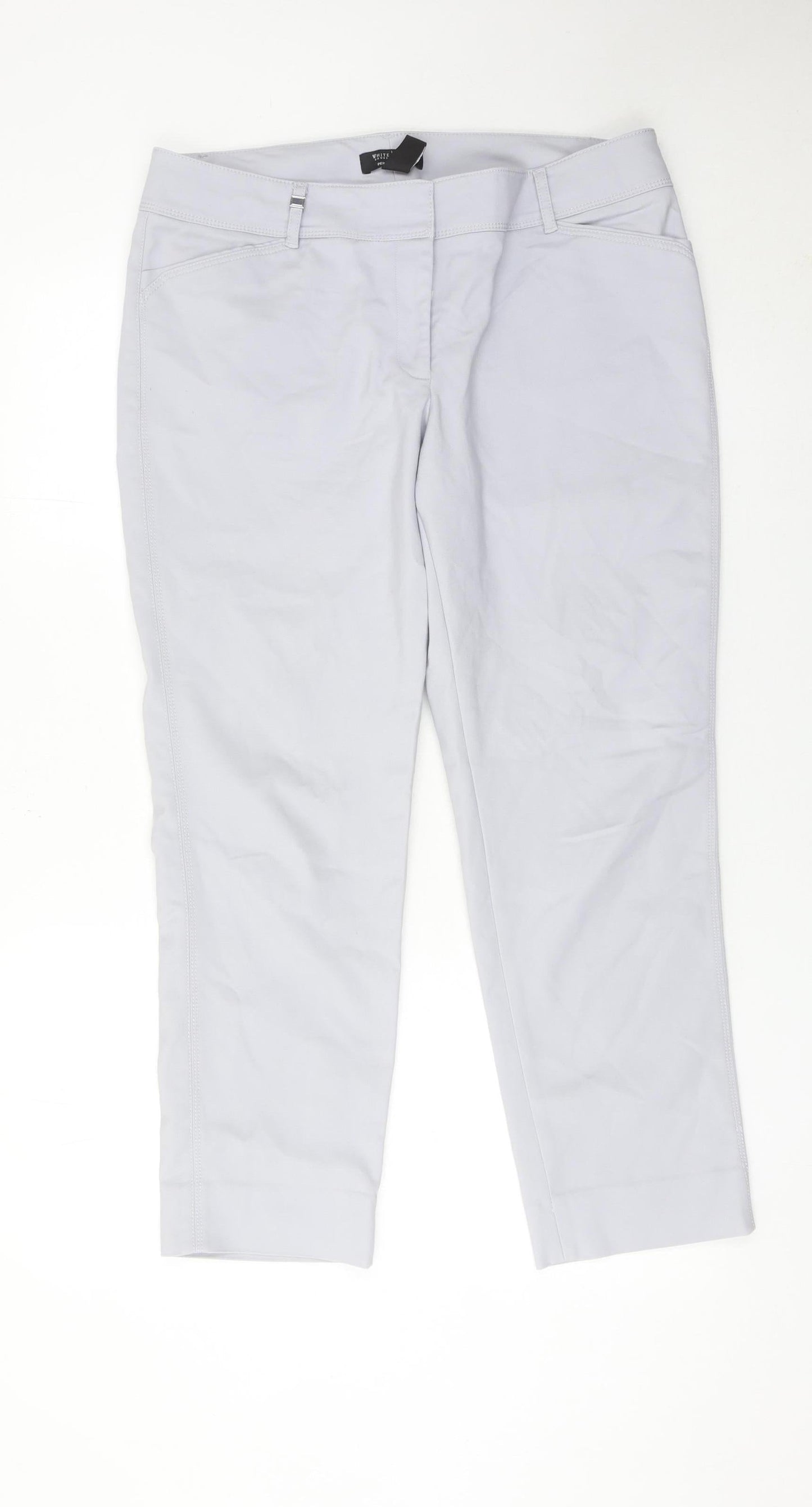 White House Black Market Women’s Grey Slim Ankle Trousers Size 12