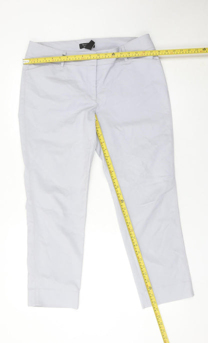 White House Black Market Women’s Grey Slim Ankle Trousers Size 12