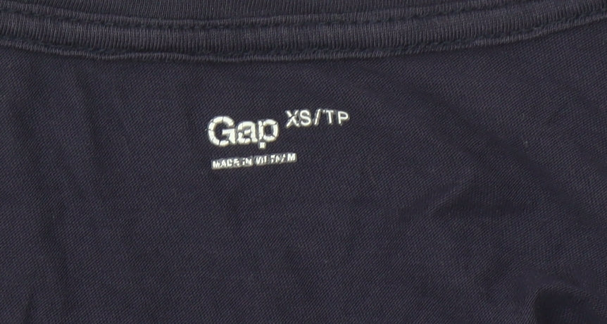 Gap Womens Blue XS Cotton Crew Neck Graphic T-Shirt