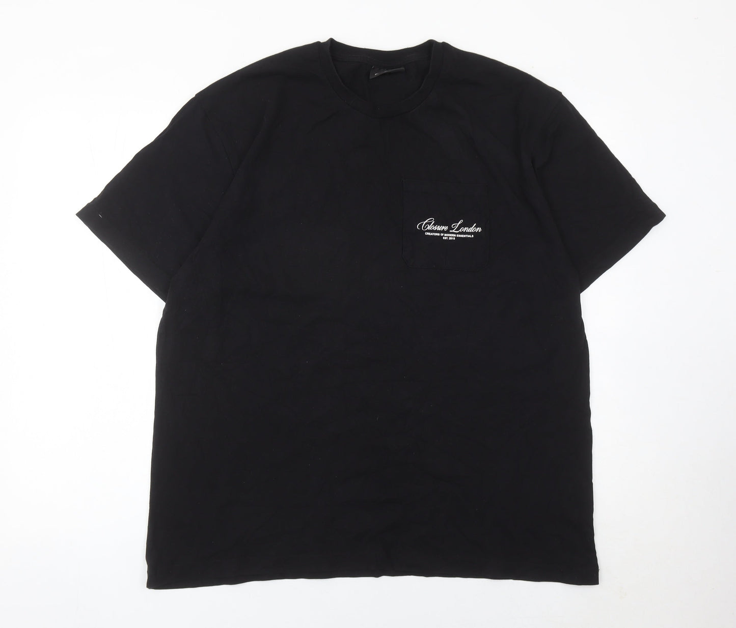Closure LDN Men's Black XL Short Sleeve Cotton Crew Neck T-Shirt