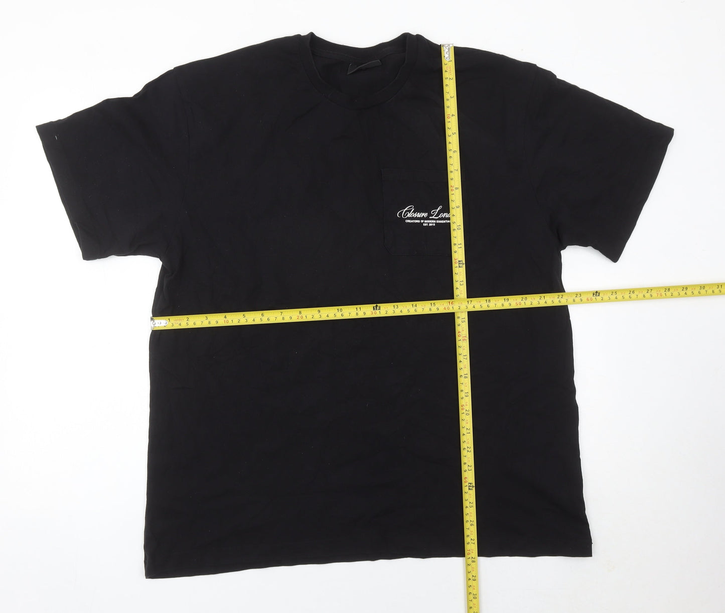 Closure LDN Men's Black XL Short Sleeve Cotton Crew Neck T-Shirt