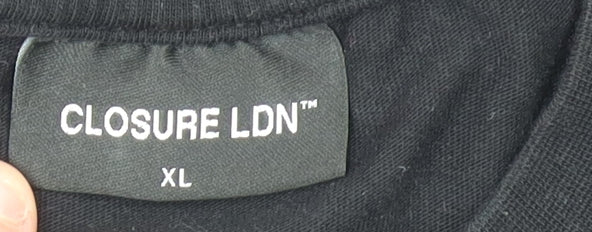 Closure LDN Men's Black XL Short Sleeve Cotton Crew Neck T-Shirt