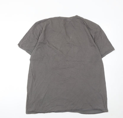Mens UK Size L Gildan Grey  T-Shirt