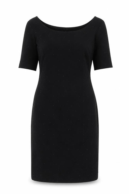 Kaliko Womens Black Sheath Dress Size 12 Wool Blend Knee Length