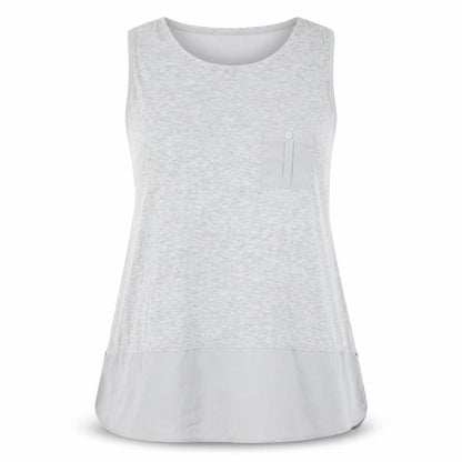 Marks and Spencer Women Grey Tank Top Size 18 Basic Scoop Neck
