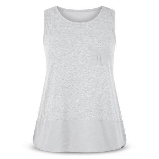Marks and Spencer Women Grey Tank Top Size 18 Basic Scoop Neck