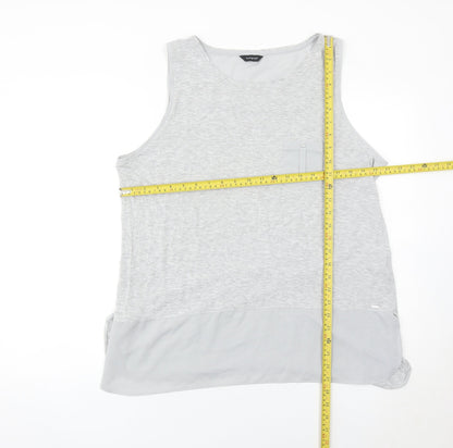Marks and Spencer Women Grey Tank Top Size 18 Basic Scoop Neck