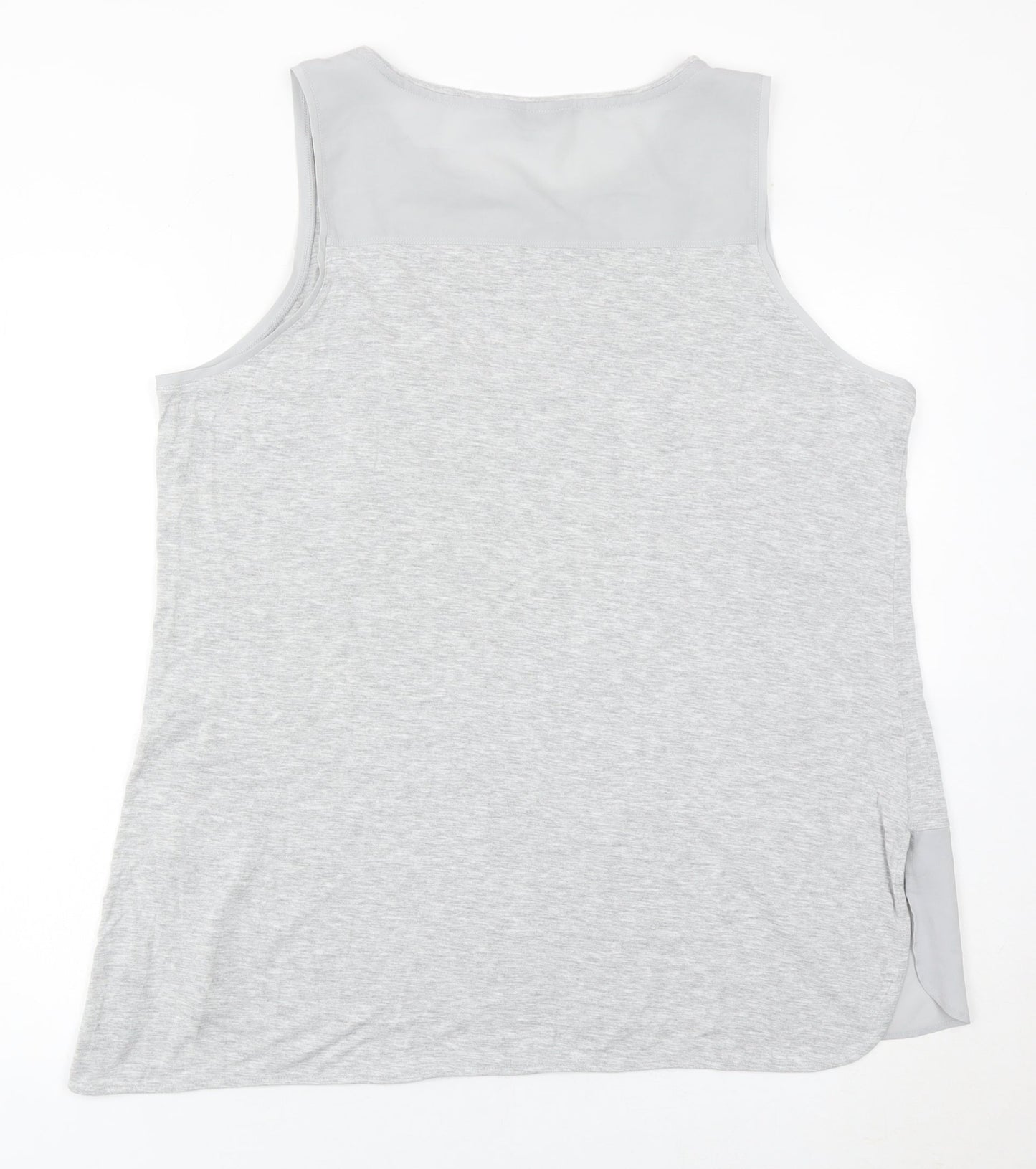 Marks and Spencer Women Grey Tank Top Size 18 Basic Scoop Neck