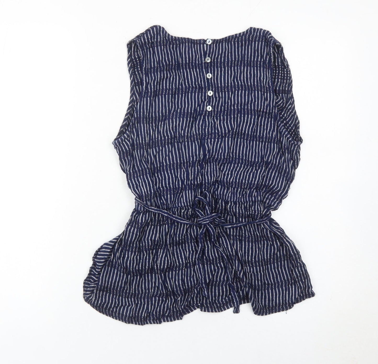 Womens UK Size 12 Fat Face Blue Wrap Blouse