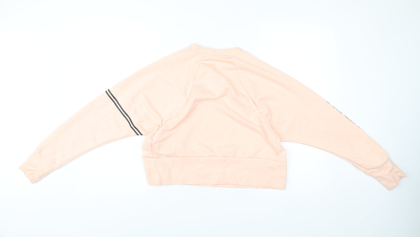 Nike Pro Women’s Pink Sweatshirt Small Pullover Logo Raglan Sleeve