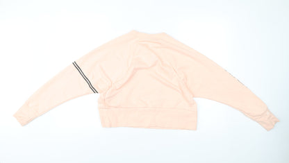 Nike Pro Women’s Pink Sweatshirt Small Pullover Logo Raglan Sleeve