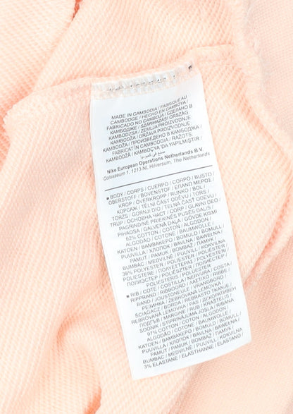 Nike Pro Women’s Pink Sweatshirt Small Pullover Logo Raglan Sleeve