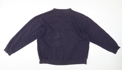 Tommy Hilfiger Men’s Blue XL Pullover Sweatshirt Logo Crew Neck