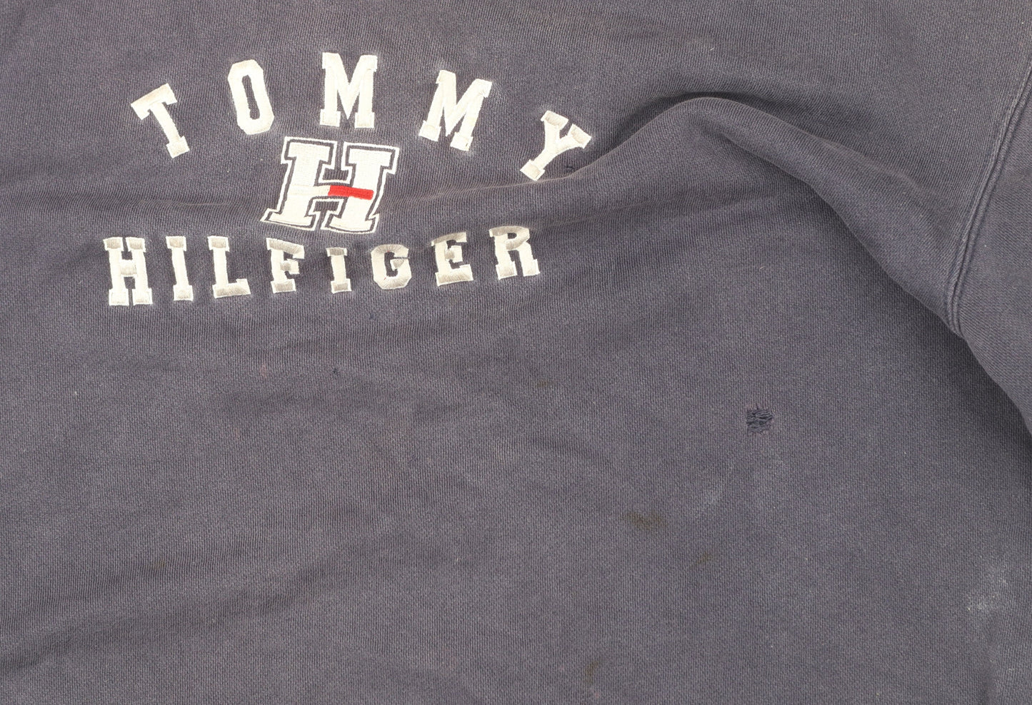 Tommy Hilfiger Men’s Blue XL Pullover Sweatshirt Logo Crew Neck