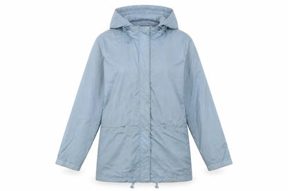 Dannimac Womens Blue Hooded Rain Coat Jacket UK 12 Medium Waterproof