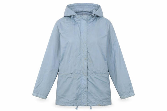 Dannimac Womens Blue Hooded Rain Coat Jacket UK 12 Medium Waterproof