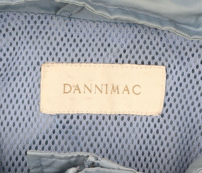 Dannimac Womens Blue Hooded Rain Coat Jacket UK 12 Medium Waterproof