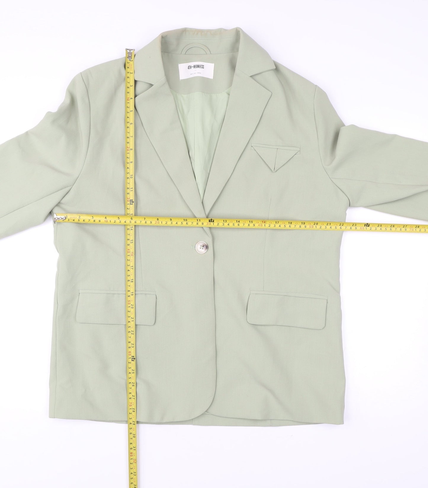 4th & Reckless Women’s Green Size 12 Single-Breasted Blazer Jacket