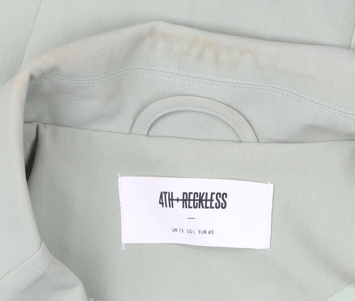 4th & Reckless Women’s Green Size 12 Single-Breasted Blazer Jacket