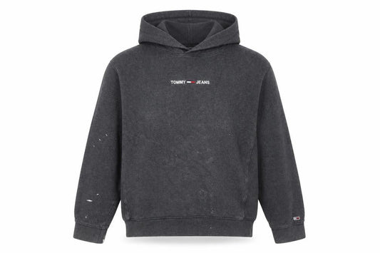 Mens UK Size L Tommy Jeans Grey Pullover Hoodie