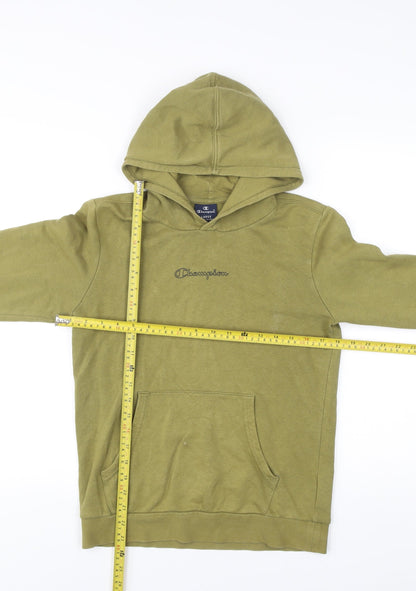 Champion Boys Green Pullover Hoodie 11-12 Yrs Regular Fit Logo Sportswear