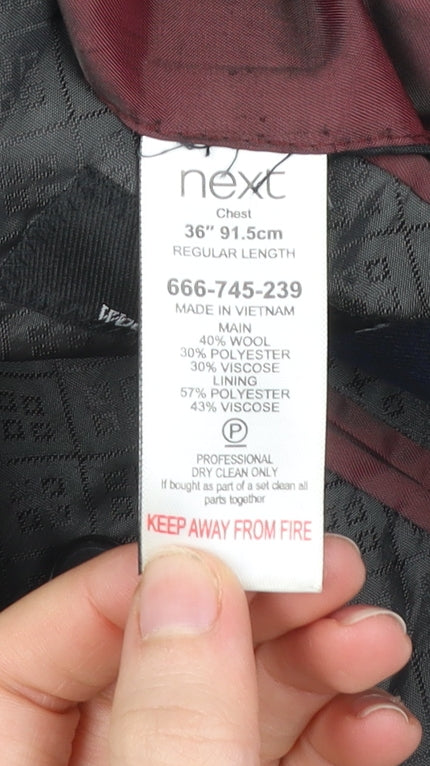 Mens UK Size 36 NEXT Regular Blue Suit Jacket