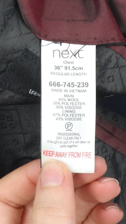 Mens UK Size 36 NEXT Regular Blue Suit Jacket