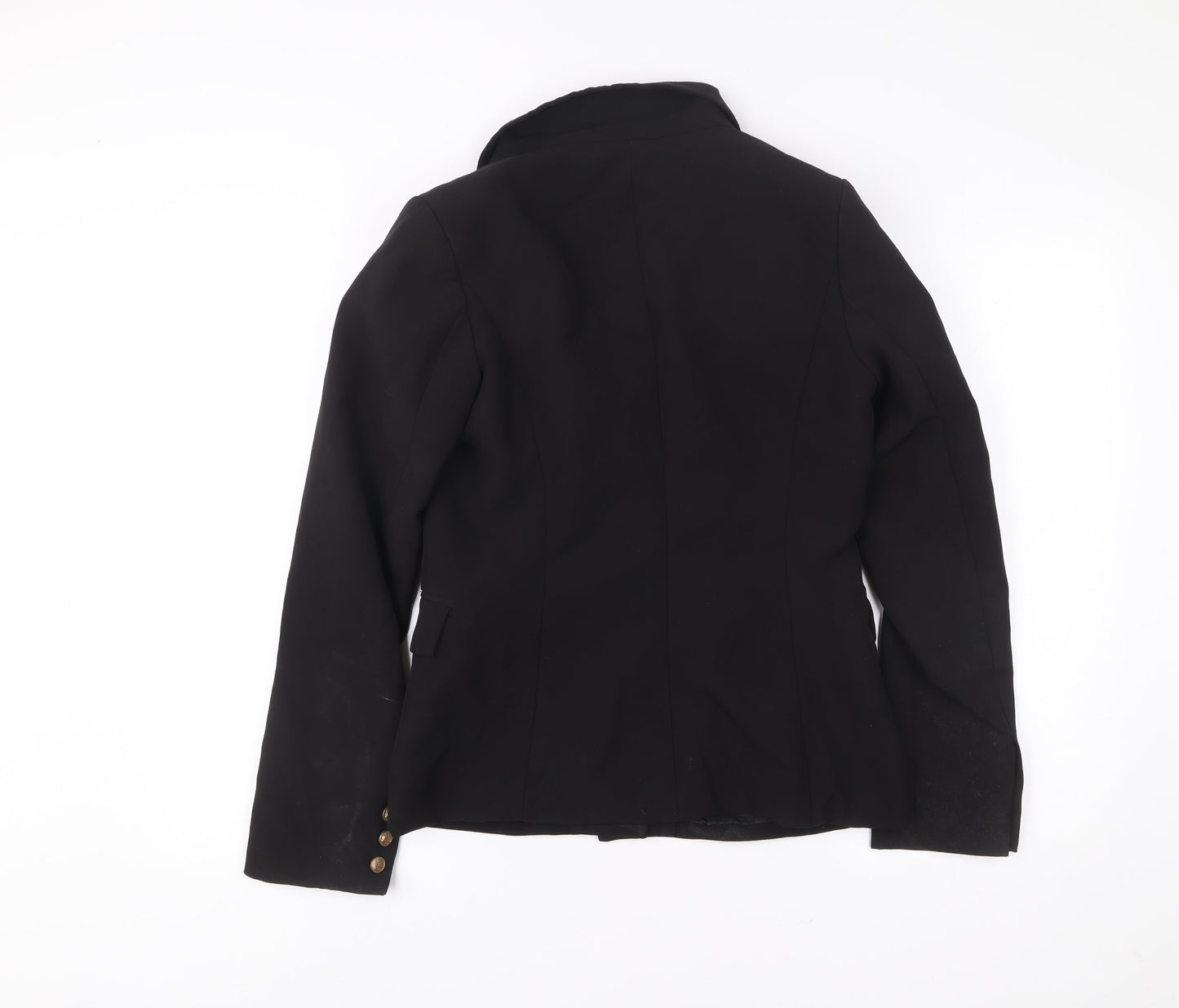 Attentif Paris Womens Black Size 12 Double-Breasted Suit Jacket