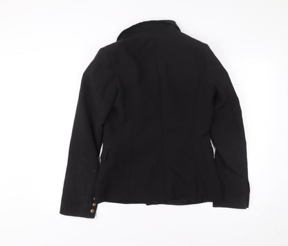 Attentif Paris Womens Black Size 12 Double-Breasted Suit Jacket