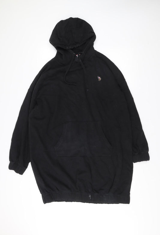U.S. Polo Assn. Men's Black XL Pullover Hoodie with Logo