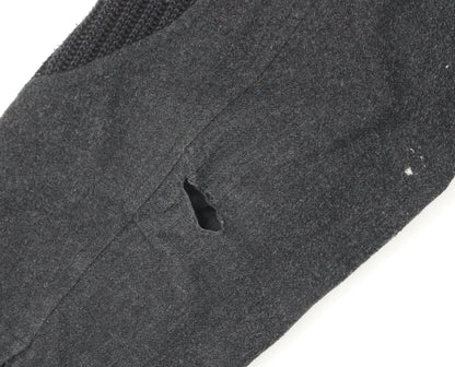 Greenwoods Mens Black Wool Blend Zip Jacket Size L Casual Workwear