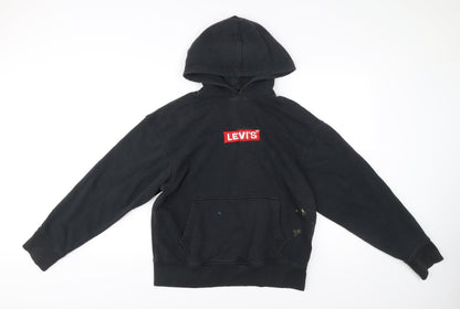 Mens UK Size M Levi's Black Pullover Hoodie