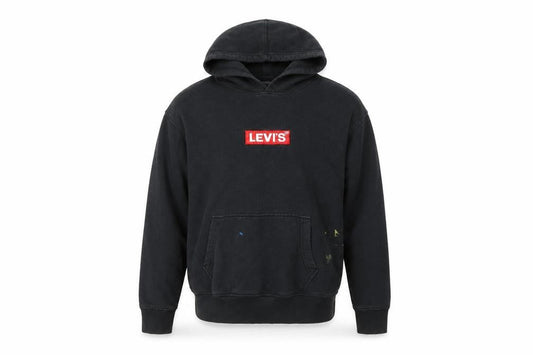 Mens UK Size M Levi's Black Pullover Hoodie